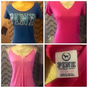 Lot of 3 Victoria Secret PINK shirts size Xs